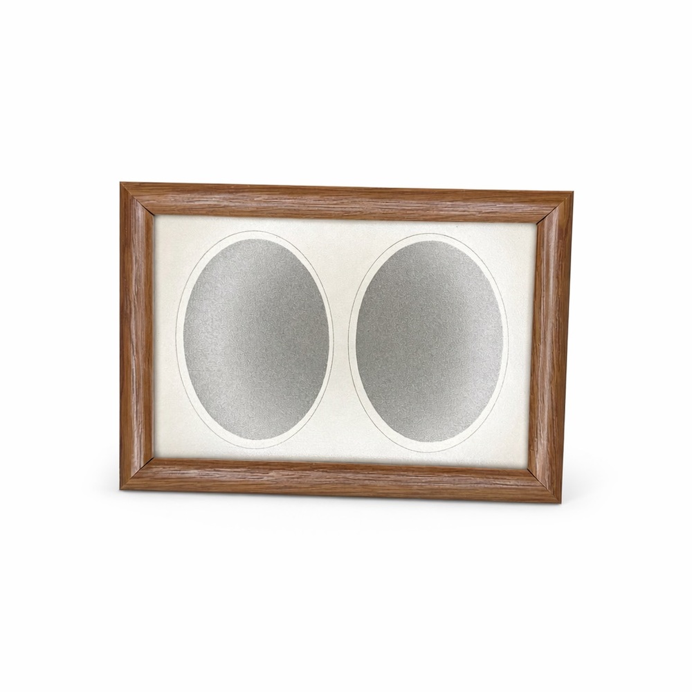 Vintage Wood Double Oval Photo Frame 7x5